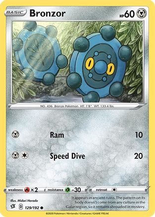Bronzor 129/192 - SWSH02 Rebel Clash Reverse Holofoil - Poke-Collect