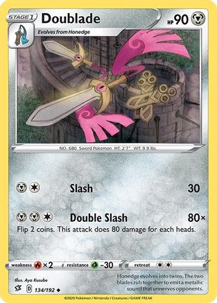 Doublade 134/192 - SWSH02 Rebel Clash Reverse Holofoil - Poke-Collect