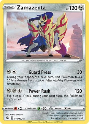 Zamazenta 140/192 - Rebel Clash Reverse Holofoil - Poke-Collect