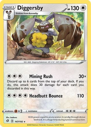 Diggersby 147/192 - Rebel Clash Reverse Holofoil