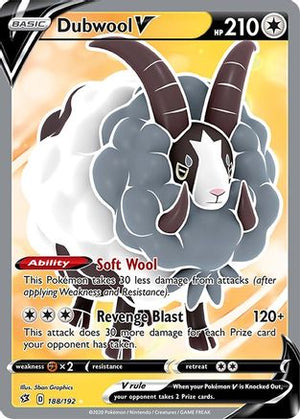 Dubwool V (Full Art) 188/192 - SWSH02 Rebel Clash Holofoil - Poke-Collect