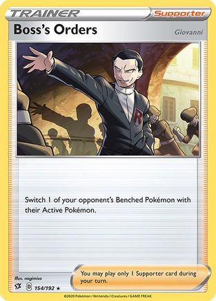 Boss's Orders 154/192 - SWSH02 Rebel Clash Reverse Holofoil - Poke-Collect