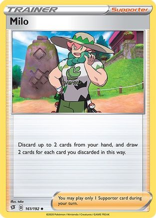 Milo 161/192 - SWSH02 Rebel Clash Reverse Holofoil - Poke-Collect
