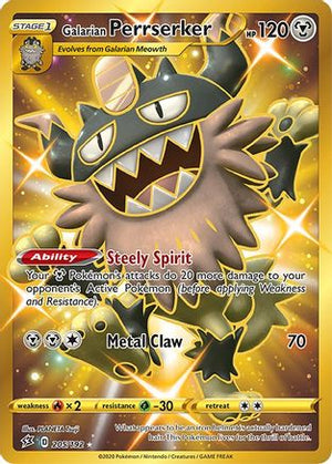 Galarian Perrserker (Secret) 205/192 - SWSH02 Rebel Clash Holofoil - Poke-Collect