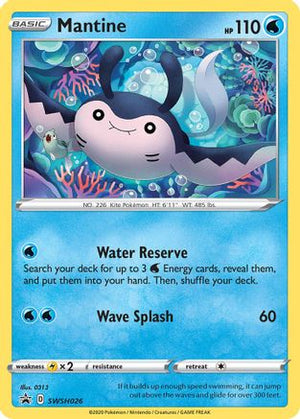 Mantine SWSH026/307 - SWSH Black Star Promos Holofoil - Poke-Collect