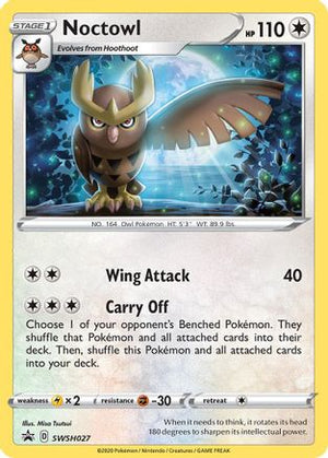 Noctowl SWSH027/307 - SWSH Black Star Promos Holofoil - Poke-Collect