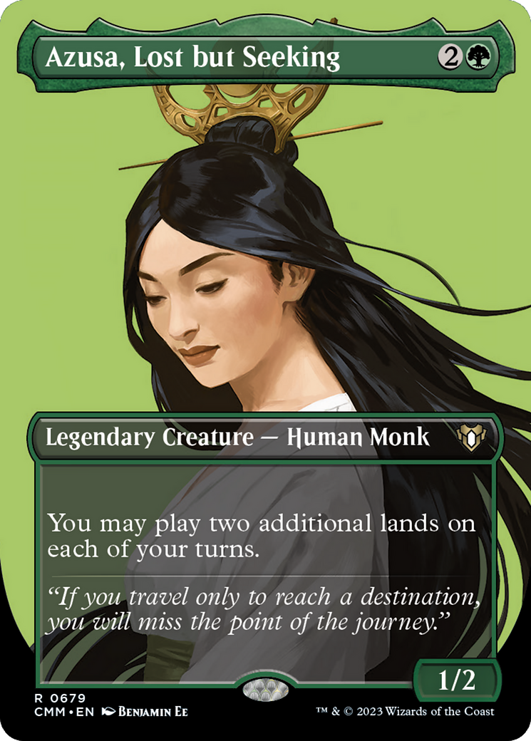 Azusa, Lost but Seeking (CMM-679) - Commander Masters (Borderless) Foil - Poke-Collect
