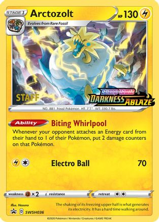 Arctozolt - SWSH036 (Prerelease) [Staff] SWSH036 - SWSH Sword & Shield Promo Cards Holofoil - Poke-Collect