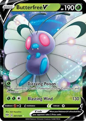 Butterfree V 1/189 - Darkness Ablaze Holofoil - Poke-Collect