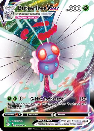 Butterfree VMAX 2/189 - Darkness Ablaze Holofoil - Poke-Collect