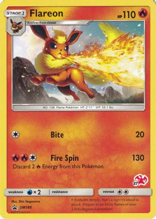 Flareon - SM186 (#27 Charizard Stamped) SM186