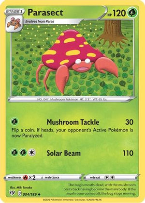 Parasect 4/189 - SWSH03 Darkness Ablaze Reverse Holofoil - Poke-Collect