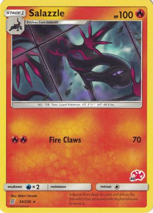 Salazzle - 34/236 (#49 Charizard Stamped) 34 - Battle Academy - Poke-Collect