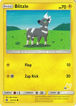 Blitzle - 81/214 (#45 Pikachu Stamped) 81 - Battle Academy - Poke-Collect