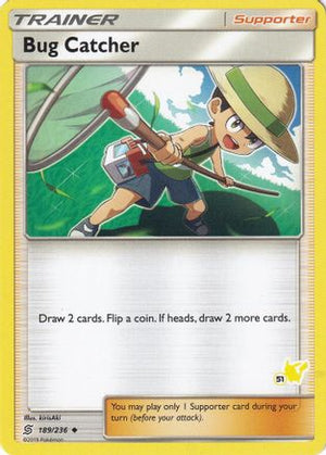 Bug Catcher - 189/236 (#51 Pikachu Stamped) 189 - Battle Academy