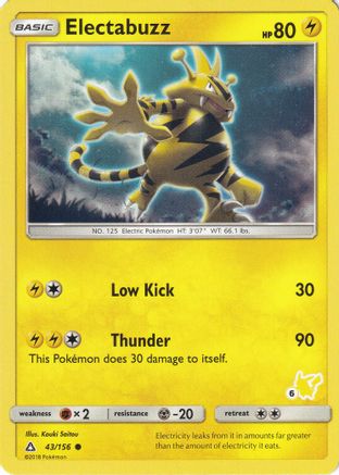 Electabuzz - 43/156 (#6 Pikachu Stamped) 43 - Battle Academy - Poke-Collect
