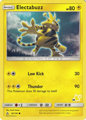 Electabuzz - 43/156 (#58 Pikachu Stamped) 43 - Battle Academy - Poke-Collect