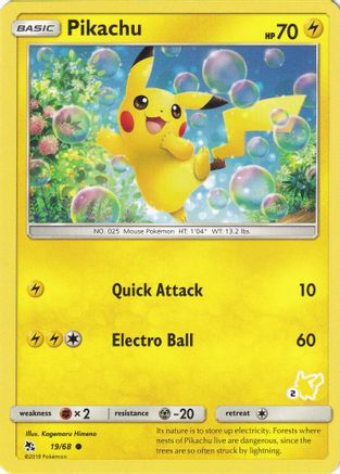 Pikachu - 19/68 (#2 Pikachu Stamped) 19 - Battle Academy - Poke-Collect