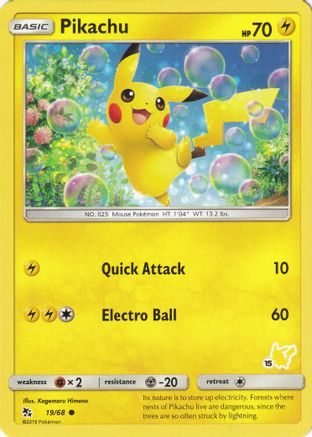 Pikachu - 19/68 (#15 Pikachu Stamped) 19 - Battle Academy - Poke-Collect