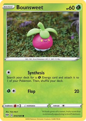 Bounsweet 14/189 - SWSH03 Darkness Ablaze Reverse Holofoil - Poke-Collect