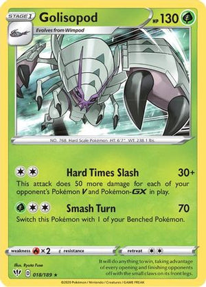 Golisopod 18/189 - SWSH03 Darkness Ablaze Reverse Holofoil - Poke-Collect