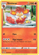 Simisear 27/189 - SWSH03 Darkness Ablaze Reverse Holofoil - Poke-Collect