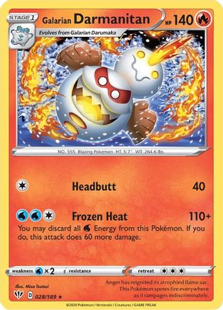 Galarian Darmanitan (28) 28/189 - SWSH03 Darkness Ablaze Reverse Holofoil - Poke-Collect
