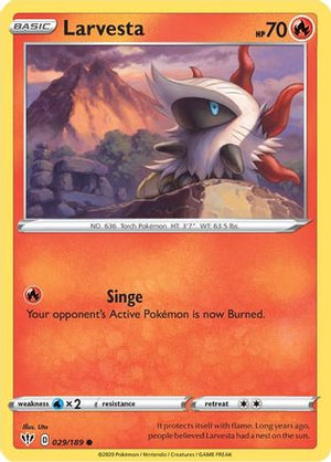 Larvesta 29/189 - SWSH03 Darkness Ablaze Reverse Holofoil - Poke-Collect