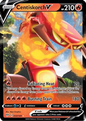 Centiskorch V 33/189 - SWSH03 Darkness Ablaze Holofoil - Poke-Collect