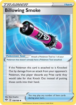 Billowing Smoke 158/189 - Darkness Ablaze Reverse Holofoil - Poke-Collect