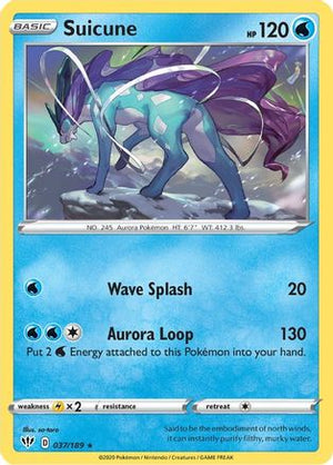 Suicune 37/189 - Darkness Ablaze Reverse Holofoil - Poke-Collect