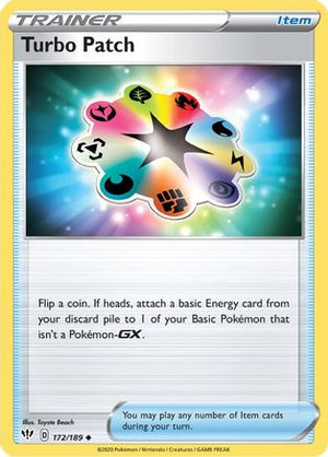 Turbo Patch 172/189 - Darkness Ablaze Reverse Holofoil - Poke-Collect