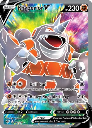 Rhyperior V (Full Art) 181/189 - SWSH03 Darkness Ablaze Holofoil - Poke-Collect