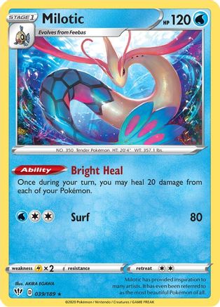 Milotic 39/189 - SWSH03 Darkness Ablaze Holofoil - Poke-Collect