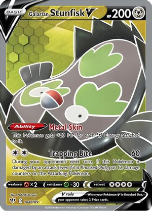 Galarian Stunfisk V (Full Art) 184/189 - SWSH03 Darkness Ablaze Holofoil - Poke-Collect