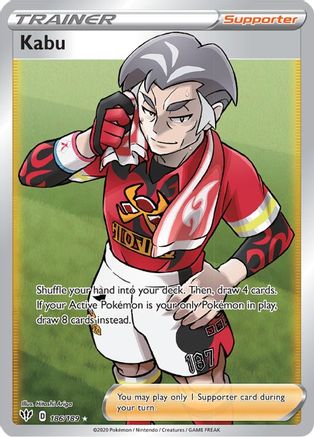 Kabu (Full Art) 186/189 - SWSH03 Darkness Ablaze Holofoil - Poke-Collect