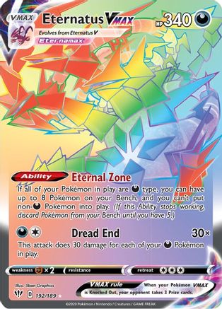 Eternatus VMAX 192/189 - Darkness Ablaze Holofoil - Poke-Collect