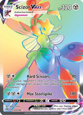 Scizor VMAX (Secret) 193/189 - SWSH03 Darkness Ablaze Holofoil - Poke-Collect