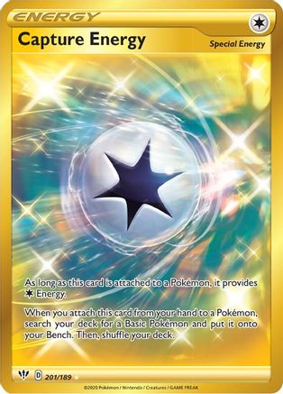 Capture Energy 201/189 - Darkness Ablaze Holofoil - Poke-Collect