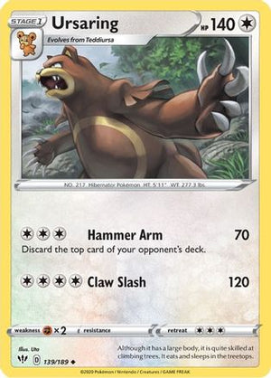 Ursaring 139/189 - Darkness Ablaze Reverse Holofoil - Poke-Collect