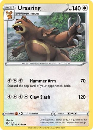 Ursaring 139/189 - Darkness Ablaze Reverse Holofoil