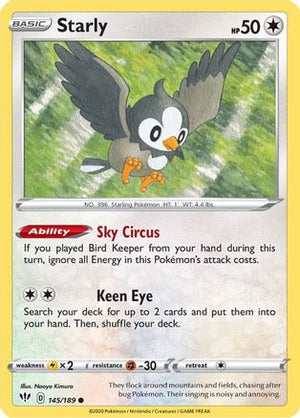 Starly 145/189 - Darkness Ablaze - Poke-Collect