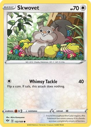 Skwovet 152/189 - Darkness Ablaze - Poke-Collect