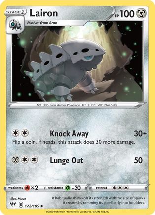 Lairon 122/189 - SWSH03 Darkness Ablaze - Poke-Collect