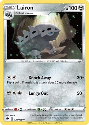 Lairon 122/189 - SWSH03 Darkness Ablaze Reverse Holofoil - Poke-Collect