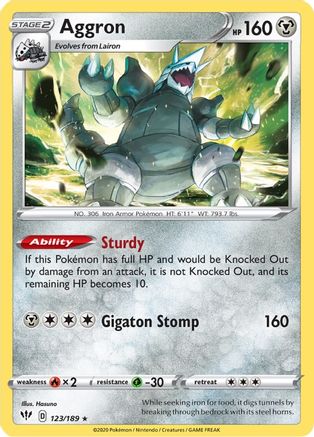 Aggron 123/189 - Darkness Ablaze Holofoil - Poke-Collect
