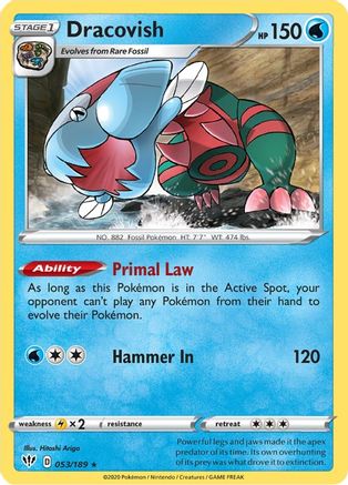 Dracovish 53/189 - SWSH03 Darkness Ablaze Holofoil - Poke-Collect