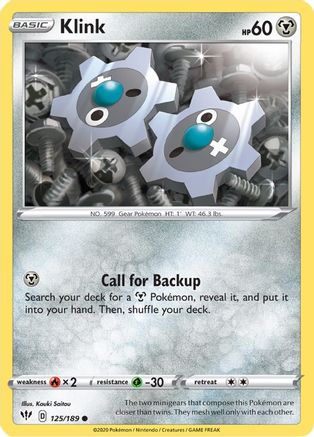 Klink 125/189 - SWSH03 Darkness Ablaze - Poke-Collect