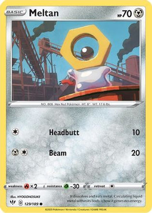 Meltan 129/189 - Darkness Ablaze Reverse Holofoil - Poke-Collect