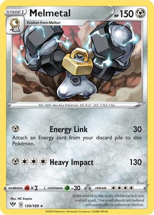 Melmetal 130/189 - Darkness Ablaze Reverse Holofoil - Poke-Collect